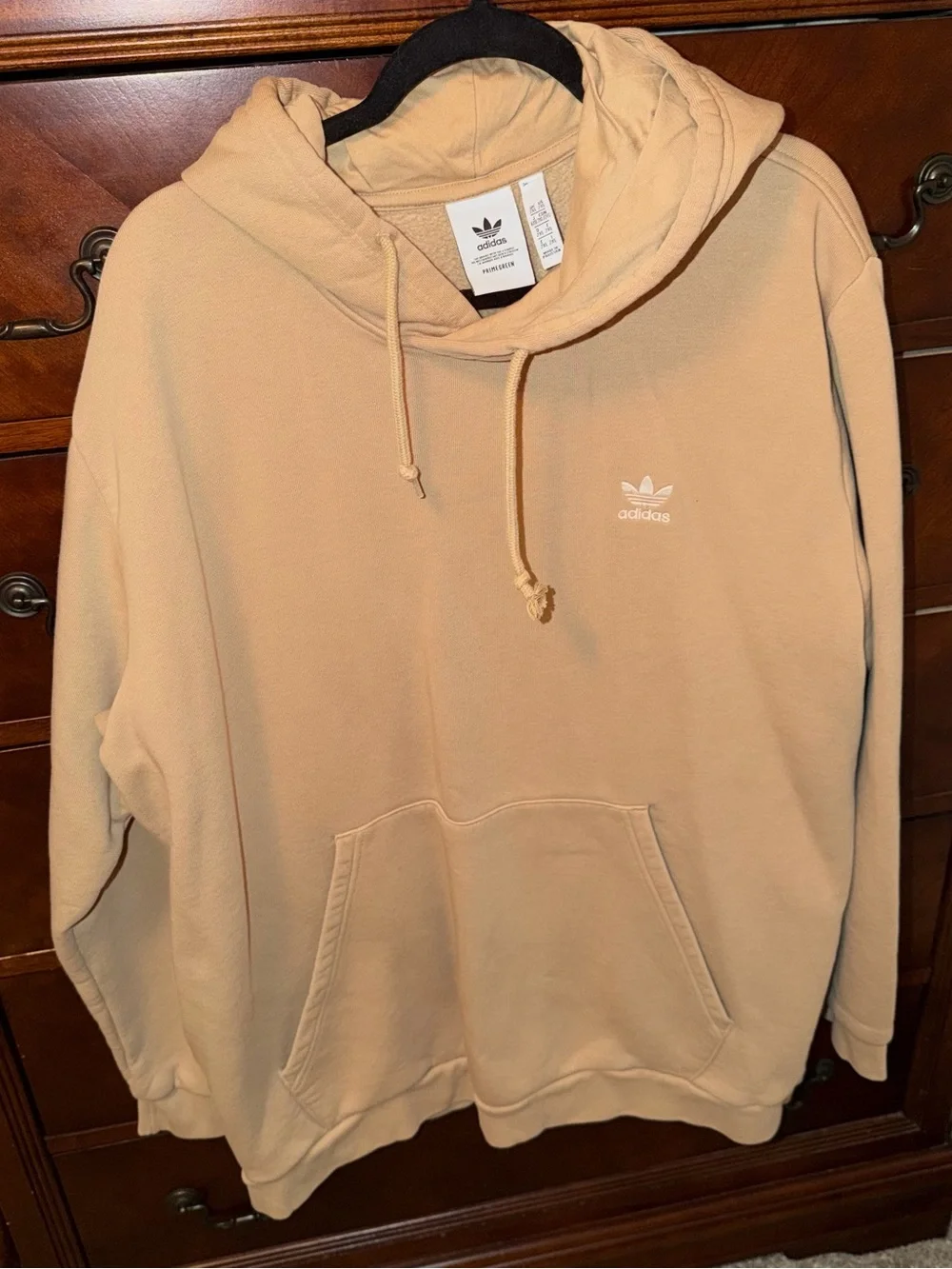 adidas Primegreen Trefoil Hoodie in Tan